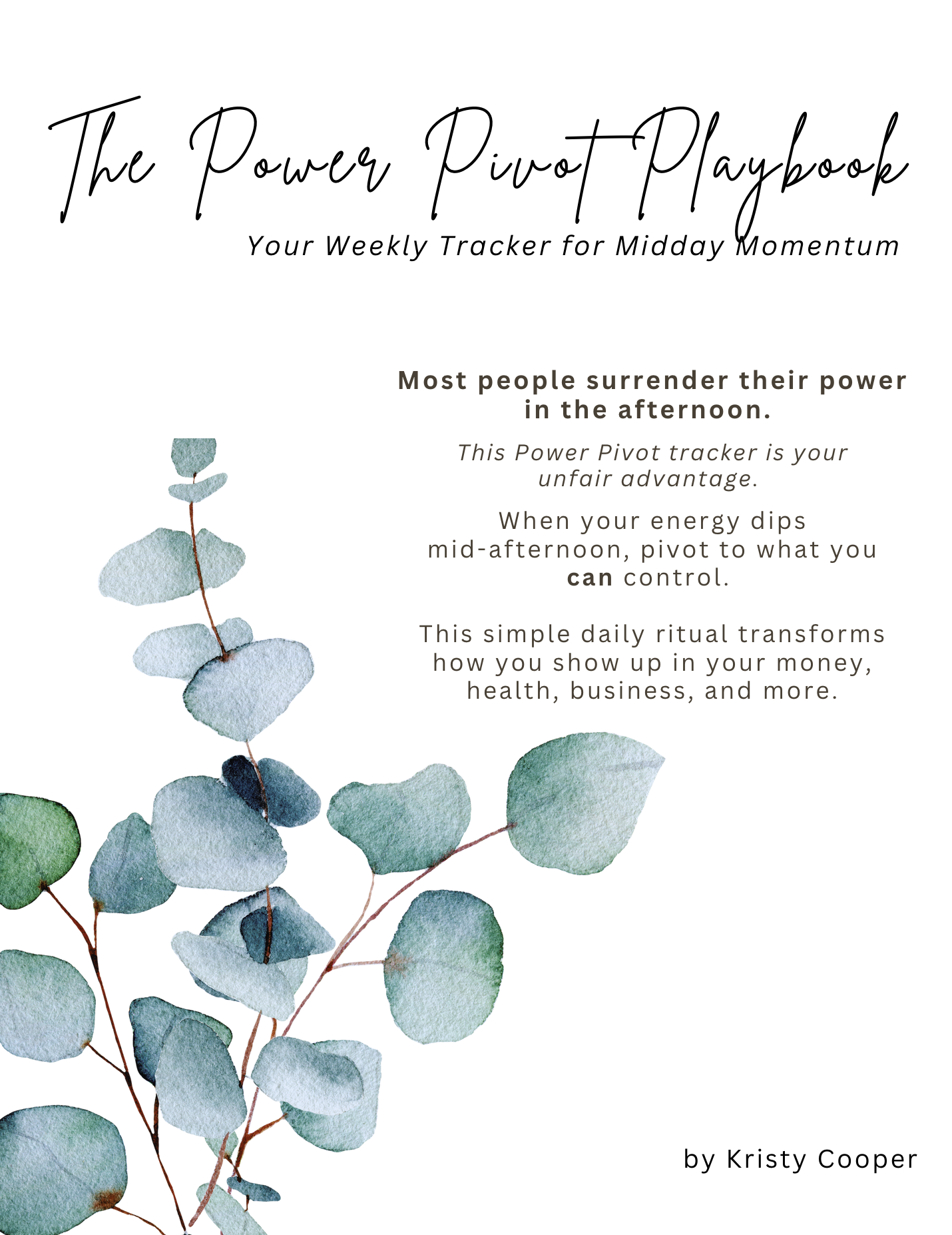 WeeklyPowerPivotTracker WeeklyPowerPivotTracker